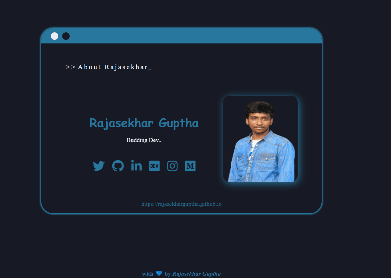 Minimal Devfolio
